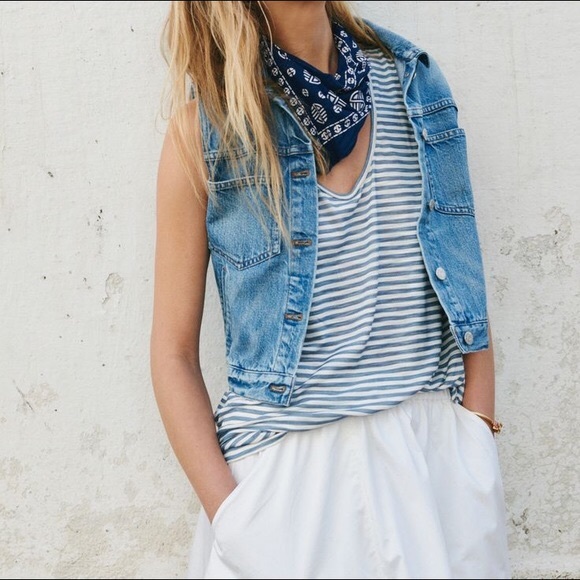 madewell jean vest